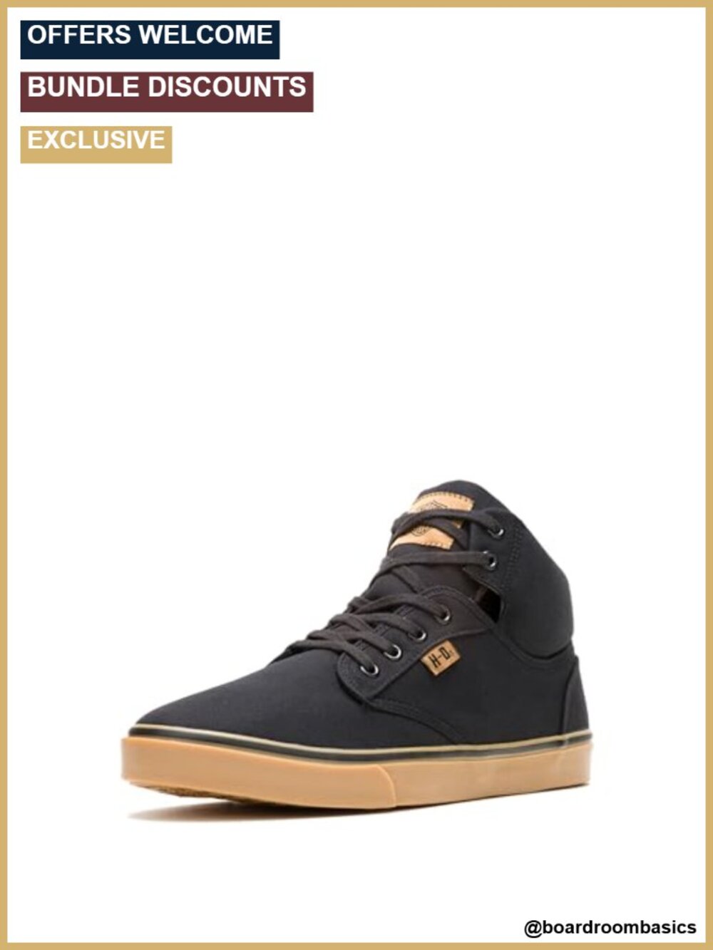 Canvas Motorcycle Casual Sneaker Lace-Up Oxford Style